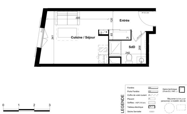 Appartement F1 à vendre - 1 pièce - 22,33 m2 - Nice - 06 - PROVENCE-ALPES-COTE-D-AZUR