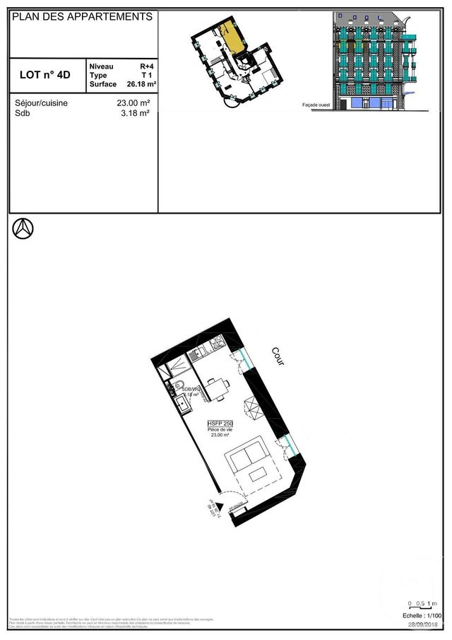 Appartement Studio &agrave; louer - 1 pi&egrave;ce - 24,24 m2 - Nice - 06 - PROVENCE-ALPES-COTE-D-AZUR