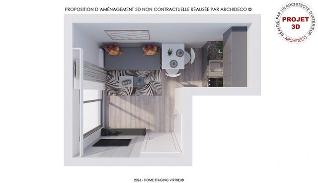 Appartement F2 &agrave; vendre - 2 pi&egrave;ces - 21,84 m2 - Villers Sur Mer - 14 - BASSE-NORMANDIE