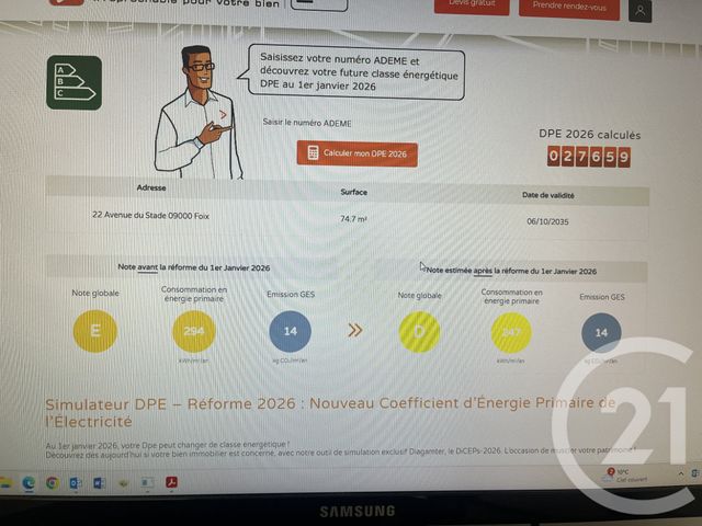 Appartement T3 à vendre - 3 pièces - 74,71 m2 - Foix - 09 - MIDI-PYRENEES