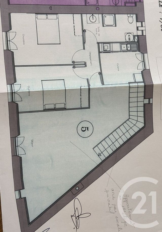 Appartement T3 &agrave; vendre - 3 pi&egrave;ces - 74,04 m2 - Foix - 09 - MIDI-PYRENEES