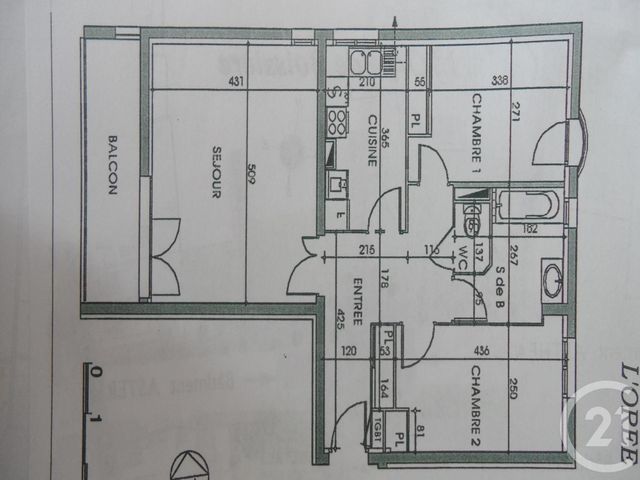 Appartement F3 &agrave; louer - 3 pi&egrave;ces - 68,71 m2 - Fleury Les Aubrais - 45 - CENTRE