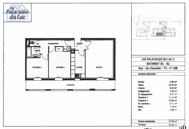 Appartement T3 &agrave; vendre - 3 pi&egrave;ces - 68 m2 - Toulouse - 31 - MIDI-PYRENEES