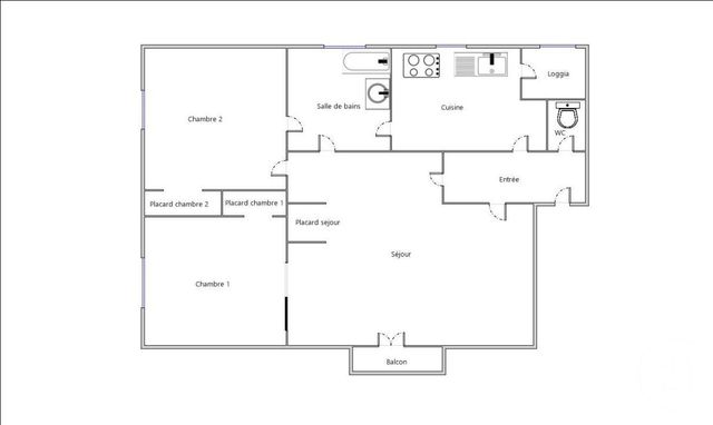 Appartement F3 &agrave; vendre - 3 pi&egrave;ces - 58,30 m2 - Mantes La Jolie - 78 - ILE-DE-FRANCE