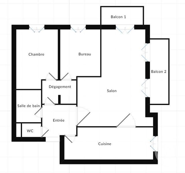 Appartement F3 &agrave; vendre - 3 pi&egrave;ces - 64,85 m2 - Mantes La Jolie - 78 - ILE-DE-FRANCE