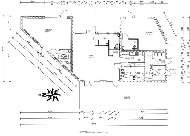 Immeuble &agrave; vendre - 135,39 m2 - St Vivien De Medoc - 33 - AQUITAINE