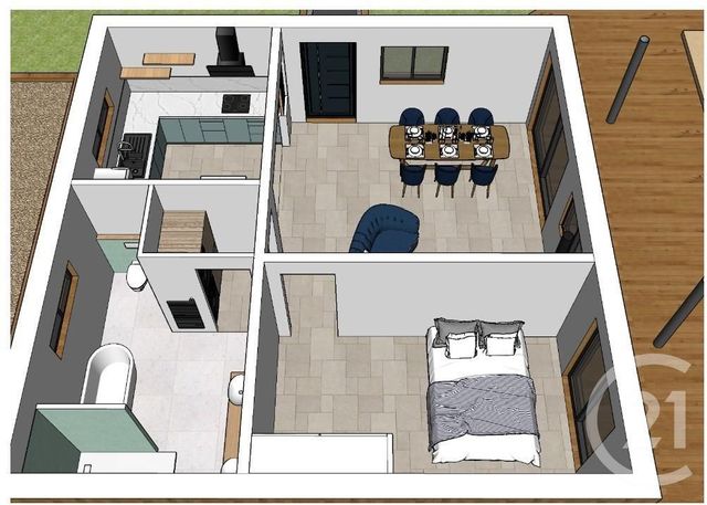 Maison à vendre - 2 pièces - 40 m2 - Hourtin - 33 - AQUITAINE