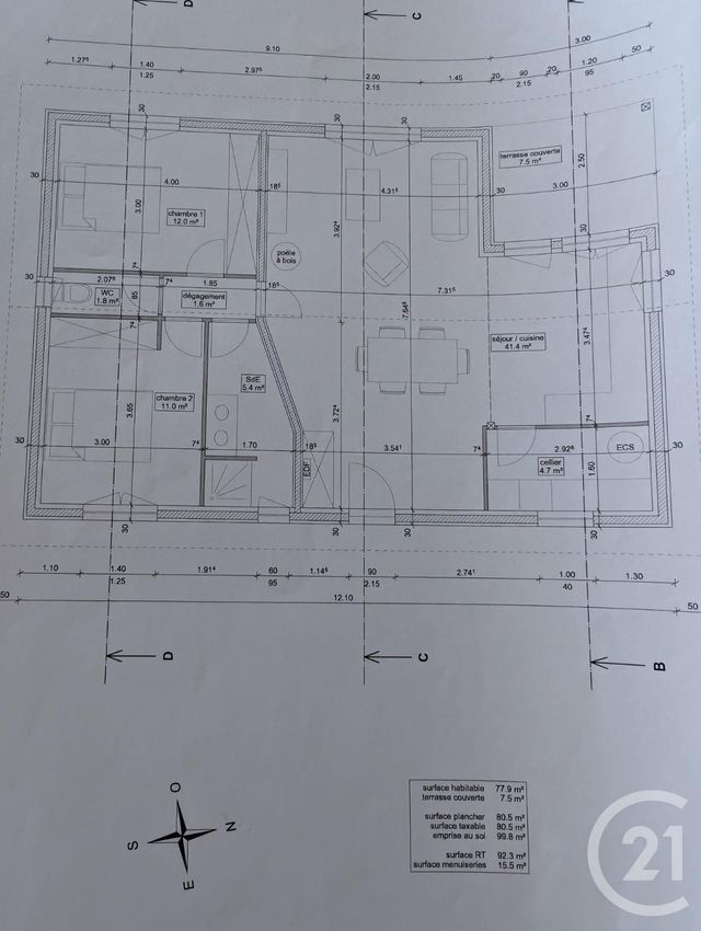 Maison à vendre - 3 pièces - 78 m2 - Hourtin - 33 - AQUITAINE