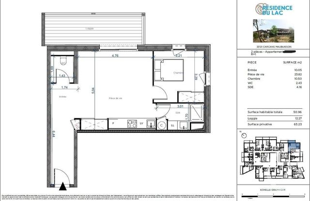 Appartement T2 &agrave; vendre - 2 pi&egrave;ces - 50,96 m2 - Carcans - 33 - AQUITAINE