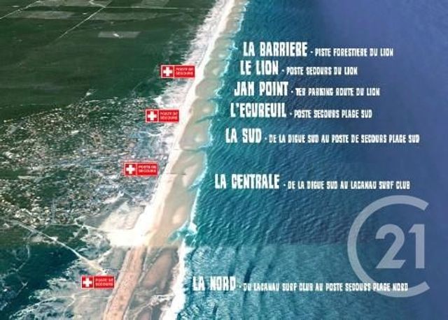 Appartement Studio &agrave; vendre - 1 pi&egrave;ce - 19,36 m2 - Lacanau - 33 - AQUITAINE