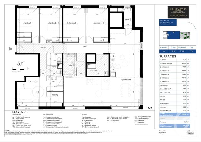 Appartement T6 &agrave; vendre - 6 pi&egrave;ces - 175,05 m2 - Annecy - 74 - RHONE-ALPES