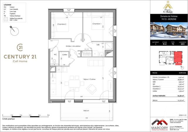 Appartement T3 &agrave; vendre - 3 pi&egrave;ces - 61,83 m2 - Morzine - 74 - RHONE-ALPES