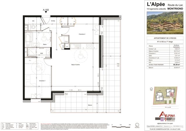 Appartement T3 &agrave; vendre - 3 pi&egrave;ces - 65,39 m2 - Montriond - 74 - RHONE-ALPES