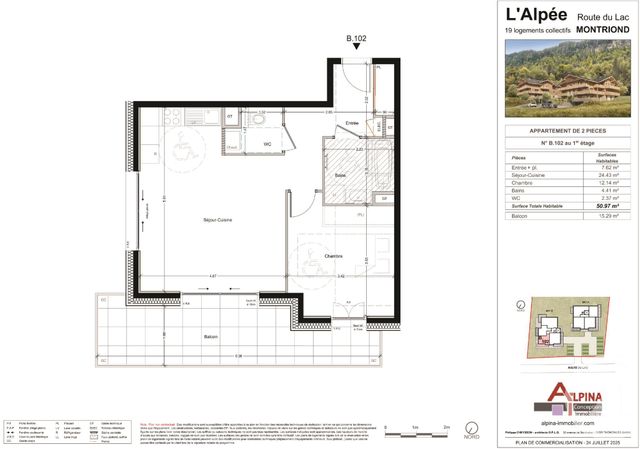 Appartement T2 &agrave; vendre - 2 pi&egrave;ces - 50,97 m2 - Montriond - 74 - RHONE-ALPES