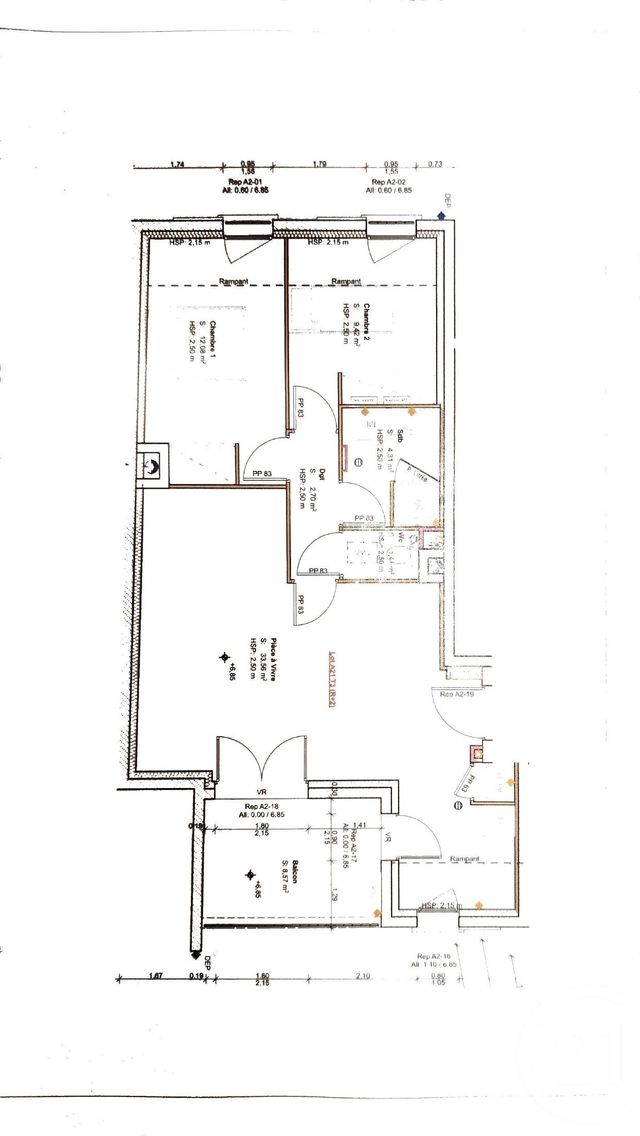 Appartement T3 &agrave; vendre - 3 pi&egrave;ces - 64,50 m2 - Septeme - 38 - RHONE-ALPES