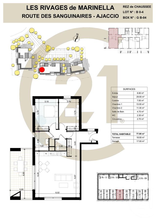 Appartement F3 &agrave; vendre - 3 pi&egrave;ces - 77,80 m2 - Ajaccio - 201 - CORSE