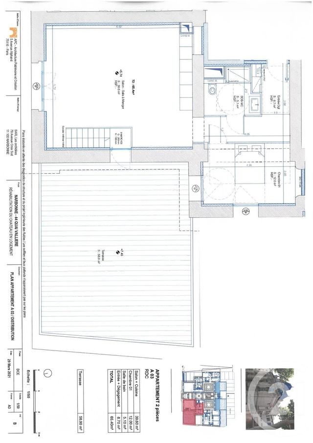 Appartement F2 &agrave; vendre - 2 pi&egrave;ces - 65,40 m2 - Narbonne - 11 - LANGUEDOC-ROUSSILLON
