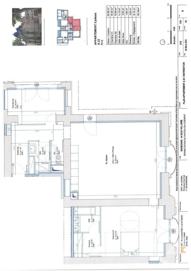 Appartement &agrave; vendre - 3 pi&egrave;ces - 93,30 m2 - Narbonne - 11 - LANGUEDOC-ROUSSILLON
