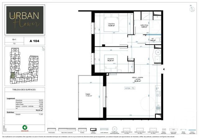 Appartement T3 &agrave; vendre - 3 pi&egrave;ces - 70,33 m2 - Narbonne - 11 - LANGUEDOC-ROUSSILLON