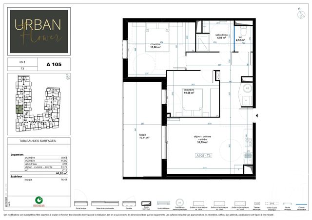 Appartement F3 &agrave; vendre - 3 pi&egrave;ces - 66,52 m2 - Narbonne - 11 - LANGUEDOC-ROUSSILLON