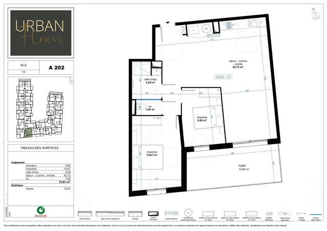 Appartement F3 &agrave; vendre - 3 pi&egrave;ces - 72,87 m2 - Narbonne - 11 - LANGUEDOC-ROUSSILLON