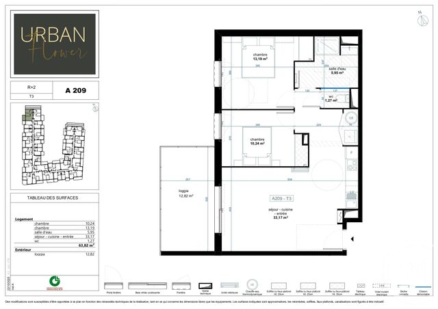 Appartement F3 &agrave; vendre - 3 pi&egrave;ces - 63,82 m2 - Narbonne - 11 - LANGUEDOC-ROUSSILLON