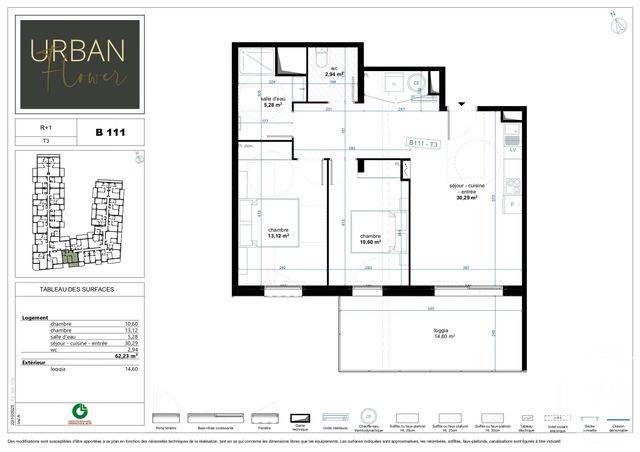 Appartement T3 &agrave; vendre - 3 pi&egrave;ces - 62,23 m2 - Narbonne - 11 - LANGUEDOC-ROUSSILLON