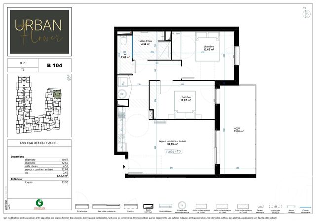 Appartement T3 &agrave; vendre - 3 pi&egrave;ces - 62,72 m2 - Narbonne - 11 - LANGUEDOC-ROUSSILLON
