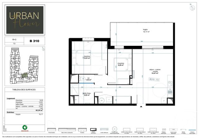 Appartement T3 &agrave; vendre - 3 pi&egrave;ces - 62,24 m2 - Narbonne - 11 - LANGUEDOC-ROUSSILLON