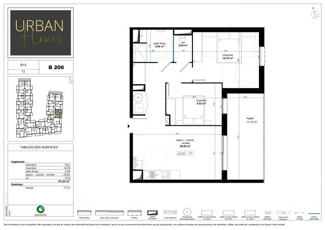 Appartement T3 &agrave; vendre - 3 pi&egrave;ces - 61,22 m2 - Narbonne - 11 - LANGUEDOC-ROUSSILLON