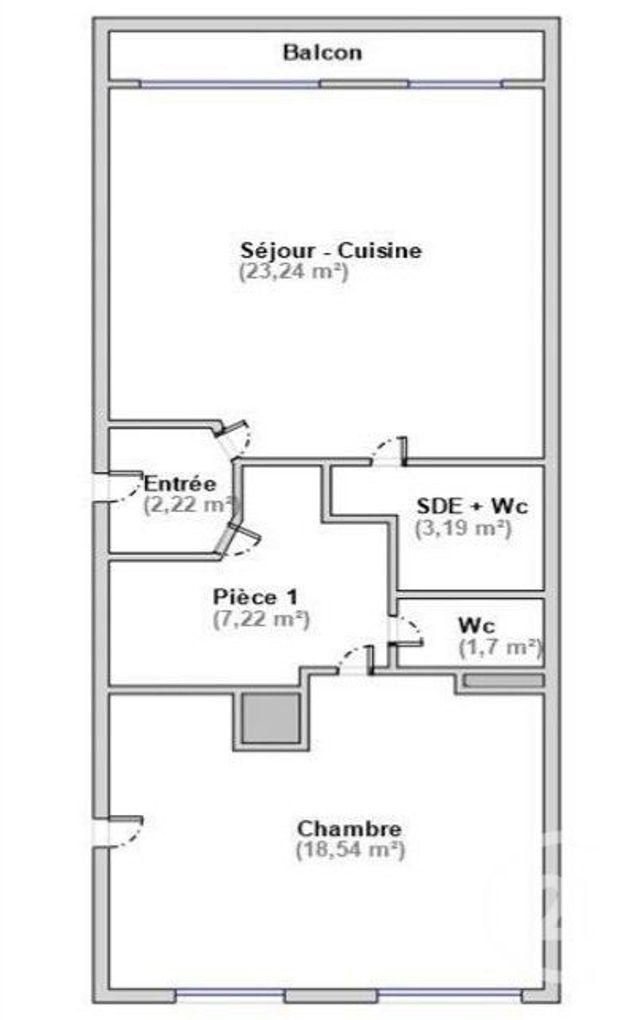 Appartement T3 &agrave; vendre - 3 pi&egrave;ces - 56,11 m2 - Paris - 75006 - ILE-DE-FRANCE