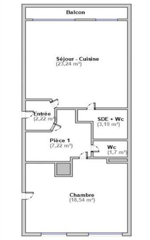 Appartement T3 à vendre - 3 pièces - 56,11 m2 - Paris - 75006 - ILE-DE-FRANCE