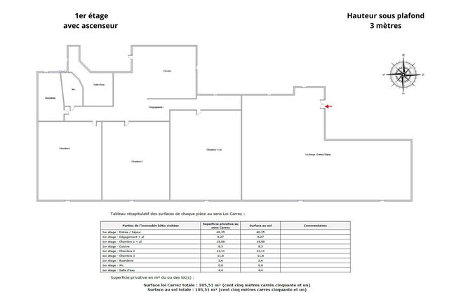 Appartement T5 &agrave; louer - 5 pi&egrave;ces - 105,51 m2 - Paris - 75006 - ILE-DE-FRANCE