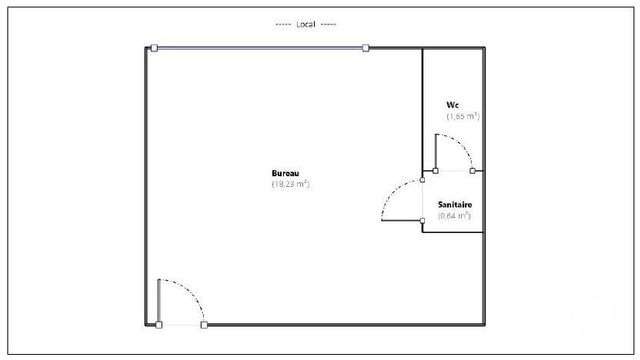 Appartement Local &agrave; vendre - 1 pi&egrave;ce - 20,45 m2 - Gueret - 23 - LIMOUSIN
