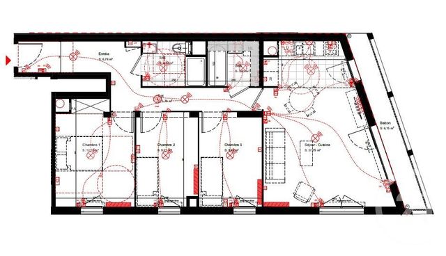 Appartement F4 &agrave; vendre - 4 pi&egrave;ces - 79,79 m2 - Montreuil - 93 - ILE-DE-FRANCE
