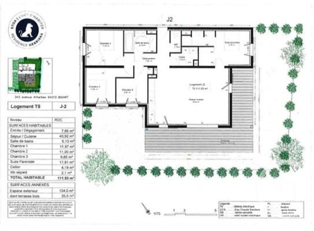 Appartement F5 &agrave; vendre - 5 pi&egrave;ces - 111,93 m2 - Bidart - 64 - AQUITAINE