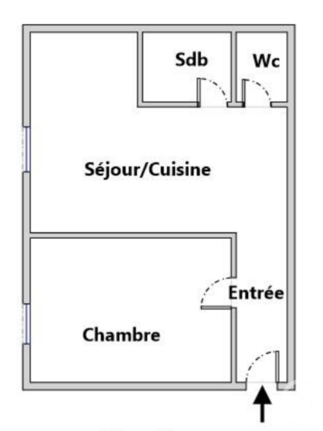 Appartement T2 &agrave; louer - 2 pi&egrave;ces - 34,45 m2 - Clermont Ferrand - 63 - AUVERGNE