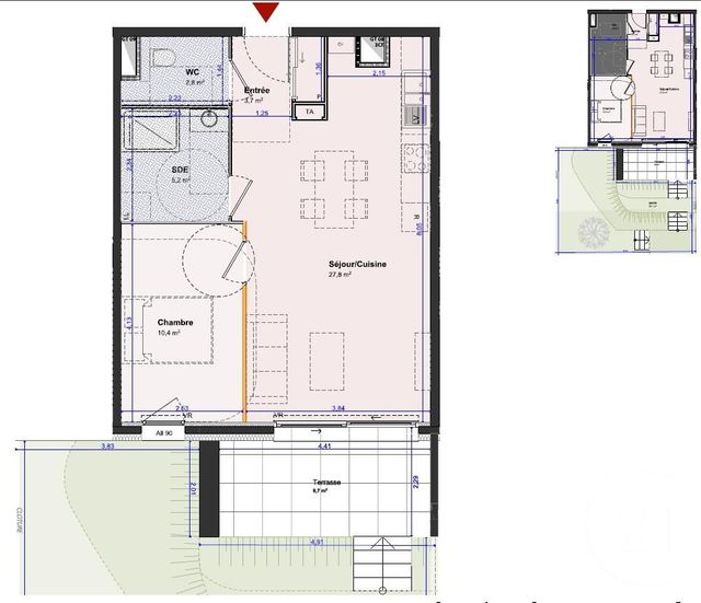 Appartement T2 à vendre - 2 pièces - 53 m2 - Pontcharra - 38 - RHONE-ALPES