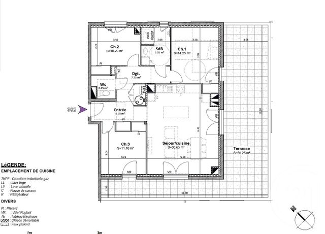Appartement T3 &agrave; vendre - 4 pi&egrave;ces - 87,95 m2 - Goncelin - 38 - RHONE-ALPES