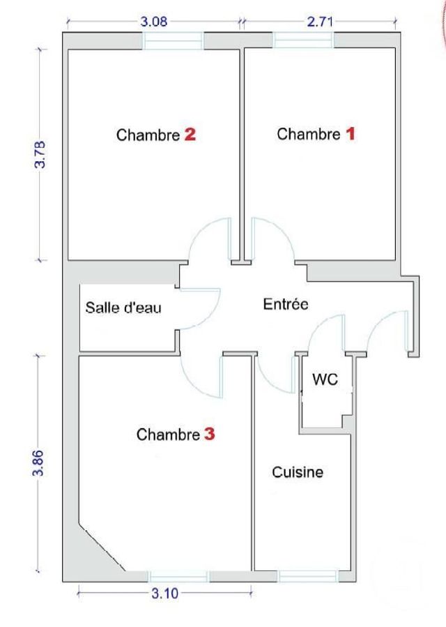 Appartement Chambre &agrave; louer - 1 pi&egrave;ce - 11,65 m2 - Vincennes - 94 - ILE-DE-FRANCE