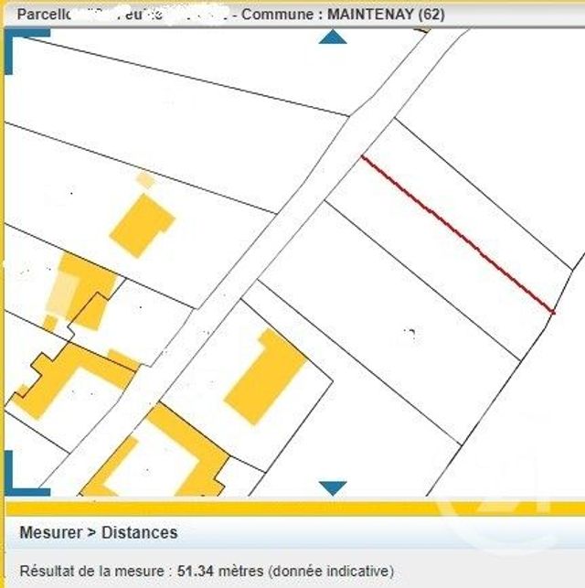 Terrain &agrave; vendre - 1092 m2 - Maintenay - 62 - NORD-PAS-DE-CALAIS