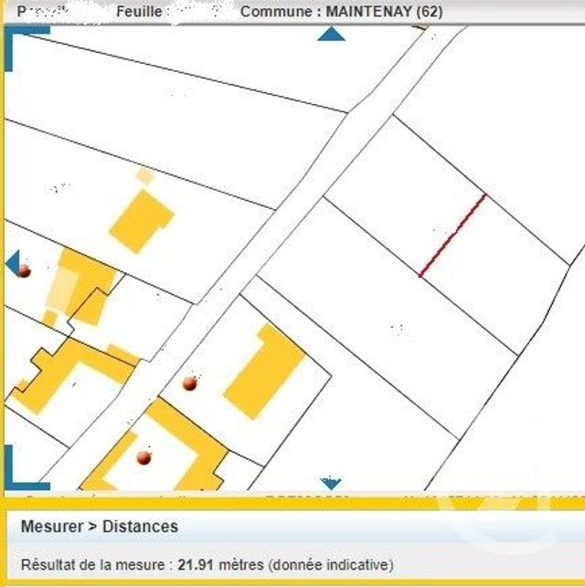 Terrain &agrave; vendre - 1092 m2 - Maintenay - 62 - NORD-PAS-DE-CALAIS