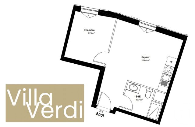 Appartement F2 à vendre - 2 pièces - 34,40 m2 - Champs Sur Marne - 77 - ILE-DE-FRANCE