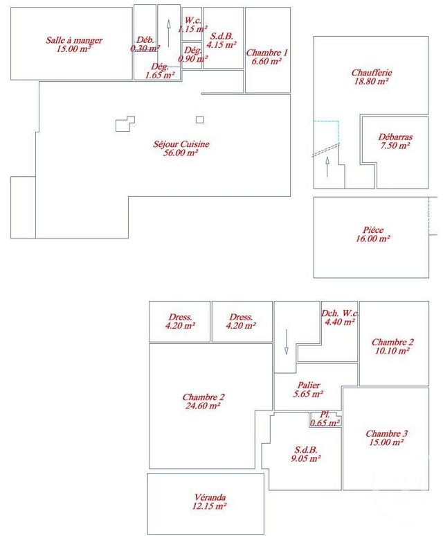 Maison à vendre - 6 pièces - 175 m2 - St Jeannet - 06 - PROVENCE-ALPES-COTE-D-AZUR