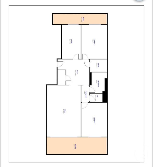 Appartement F3 à vendre - 3 pièces - 77 m2 - Nice - 06 - PROVENCE-ALPES-COTE-D-AZUR