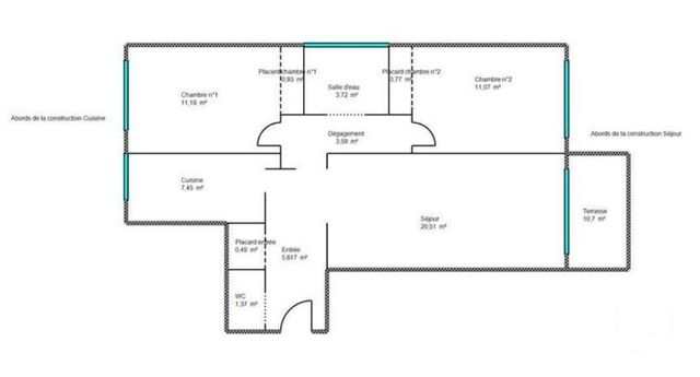 Appartement F3 &agrave; vendre - 3 pi&egrave;ces - 67 m2 - Cagnes Sur Mer - 06 - PROVENCE-ALPES-COTE-D-AZUR