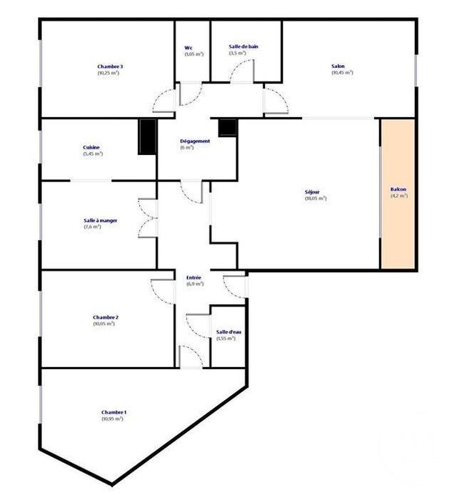 Appartement F5 &agrave; vendre - 5 pi&egrave;ces - 91,80 m2 - Carros - 06 - PROVENCE-ALPES-COTE-D-AZUR