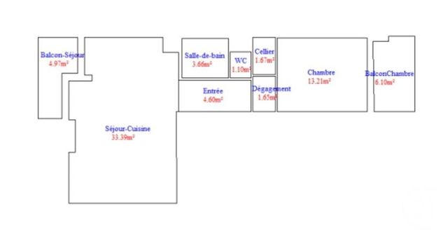 Appartement F2 &agrave; vendre - 2 pi&egrave;ces - 59,28 m2 - Cagnes Sur Mer - 06 - PROVENCE-ALPES-COTE-D-AZUR
