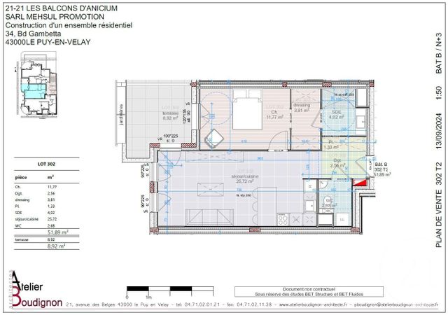 Appartement T2 &agrave; vendre - 3 pi&egrave;ces - 51,89 m2 - Le Puy En Velay - 43 - AUVERGNE