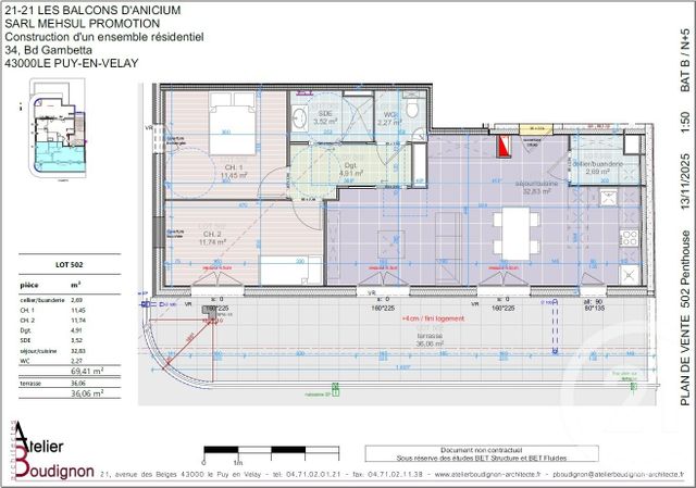 Appartement T3 à vendre - 4 pièces - 69,41 m2 - Le Puy En Velay - 43 - AUVERGNE